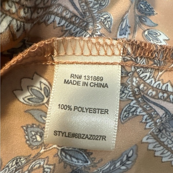 Inspired Hearts Long Sleeve Paisley Dress - Brown - Picture 8 of 8